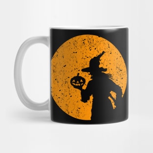 Halloween Moon Witch Pumpkin Mug